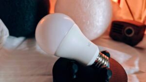 Spotview warm white LED night light with smart sensor for cozy indoor ambiance"