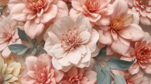 Handmade paper mache floral decor