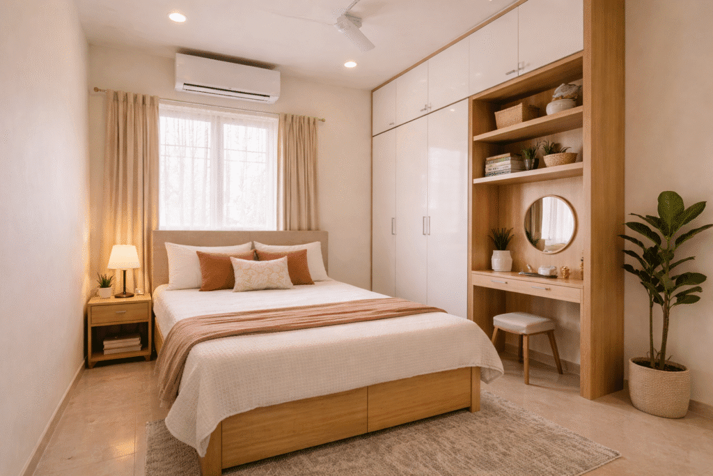 very small bedroom ideas Indian middle class home