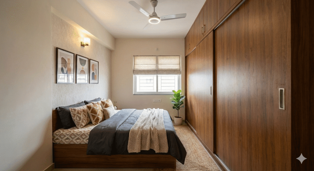 small room color design for bedroom Indian style