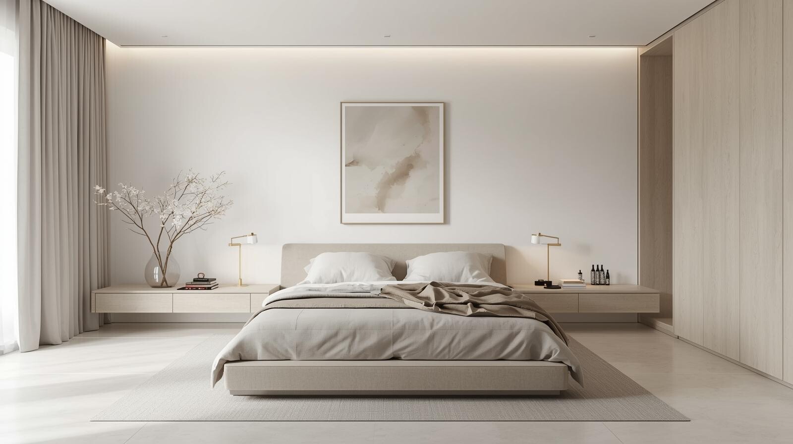 Simple minimalist bedroom ideas for small rooms with low budget in Indian homes